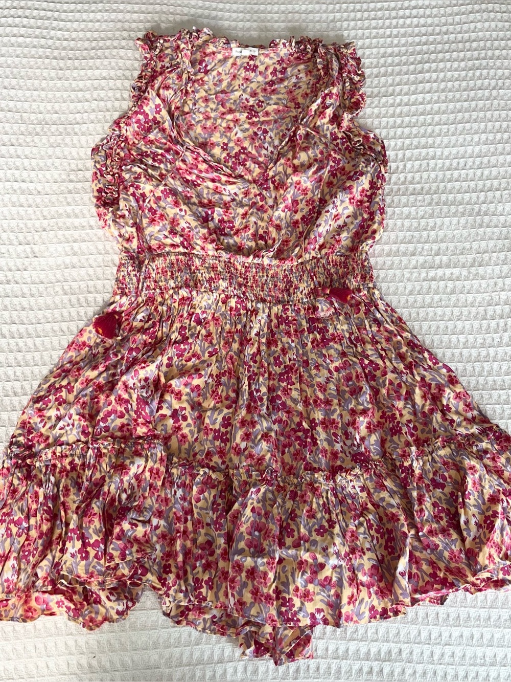 Poupette St. Barth Pink, Yellow & Lavender Floral dress size Small